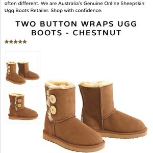 Never Worn Two Button Wraps Ugg Boots - Chestnut. Women’s size 8